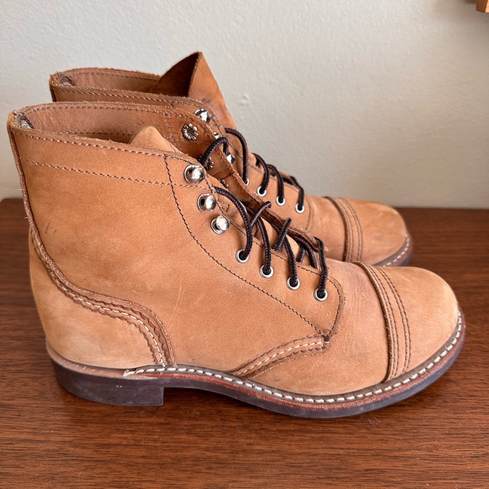 Red Wing Heritage Women’s Iron Ranger Short Boots in Clove Acampo Leather Size 7